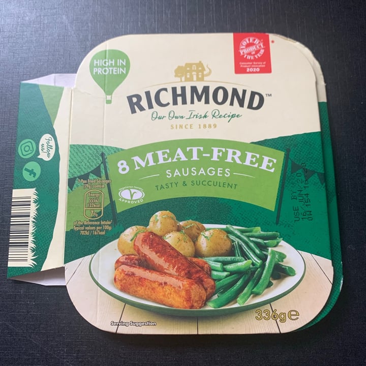 photo of Richmond Richmond Meat Free Sausages shared by @frogusvegan on  20 Feb 2021 - review