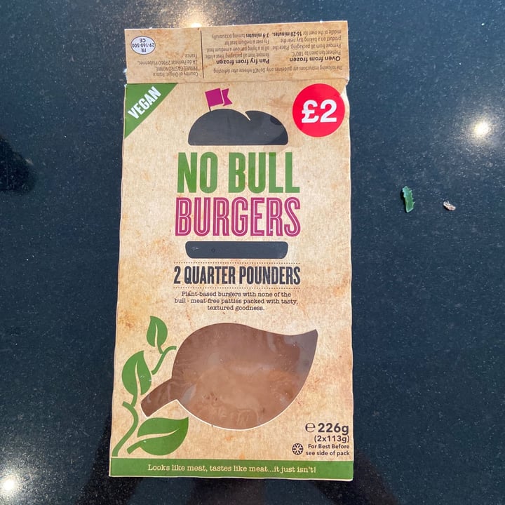 photo of No Bull Burger 2 Quarter Ponders shared by @lewthevegan on  08 May 2020 - review