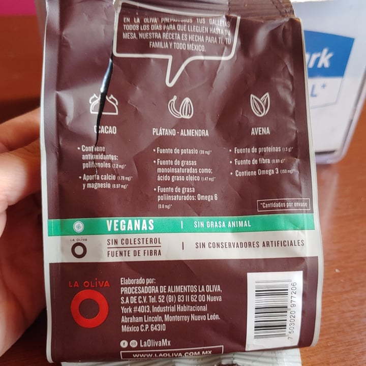 review photo of La Oliva Galletas de Avena, Cacao, platano y almendras shared by @vianney on 10 Dec 2022 - review