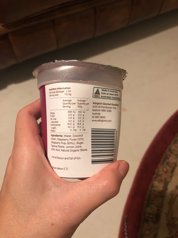 photo of Arlingtons Raspberry Tapioca Pudding shared by @isalee on  25 Jan 2019 - review