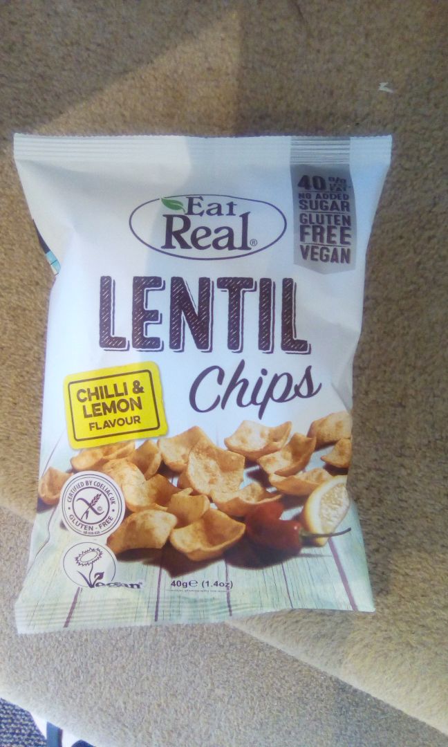 photo of Eat Real Chilli and Lemon Lentil Chips shared by @chocchick on  09 Apr 2020 - review