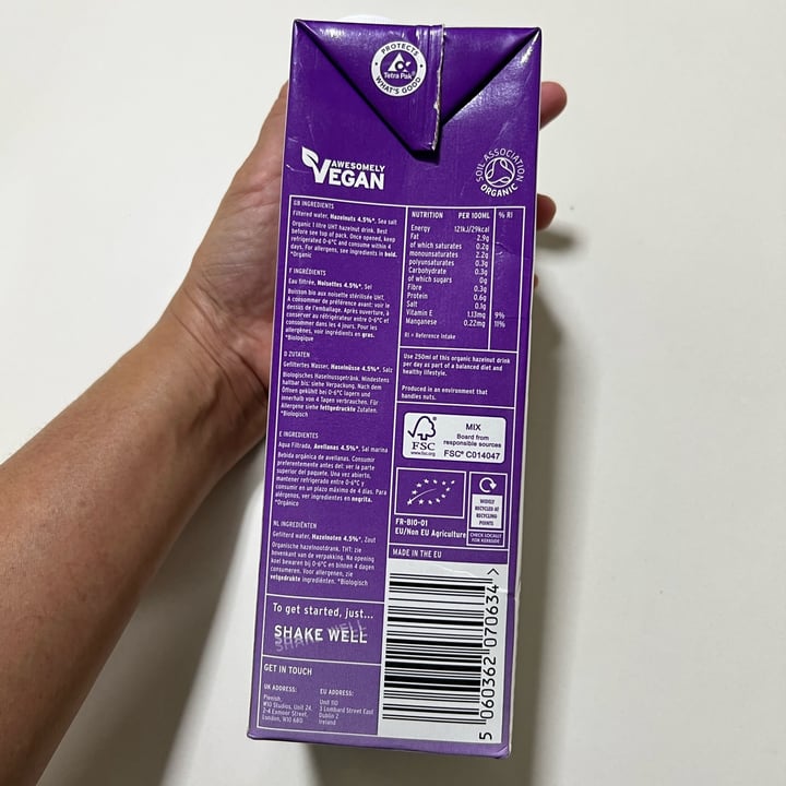 photo of Plenish Organic Hazelnut Unsweetened Milk shared by @skootykoots on  22 Sep 2022 - review