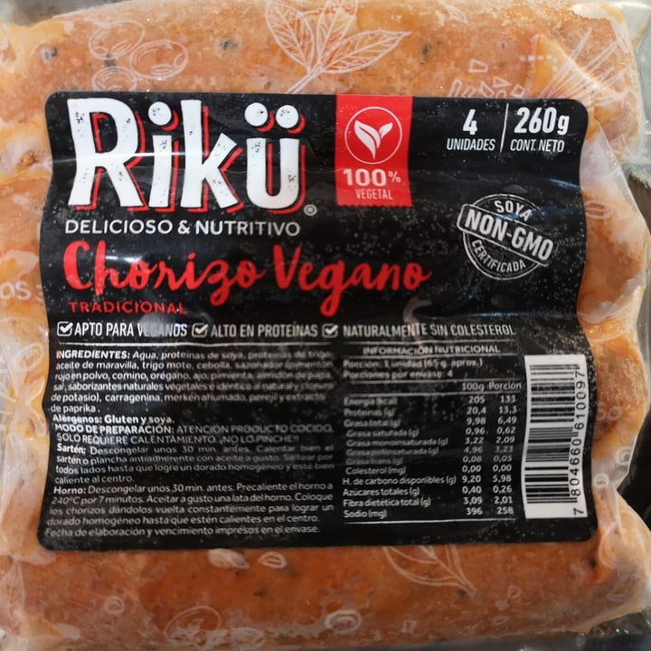 review photo of Rikü Chorizo Vegano shared by @steffybohm on 09 Nov 2020 - review