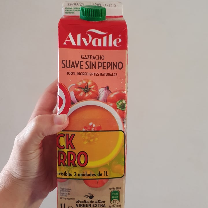 photo of Alvalle Gazpacho Suave Sin Pepino shared by @roicc on  27 Sep 2021 - review