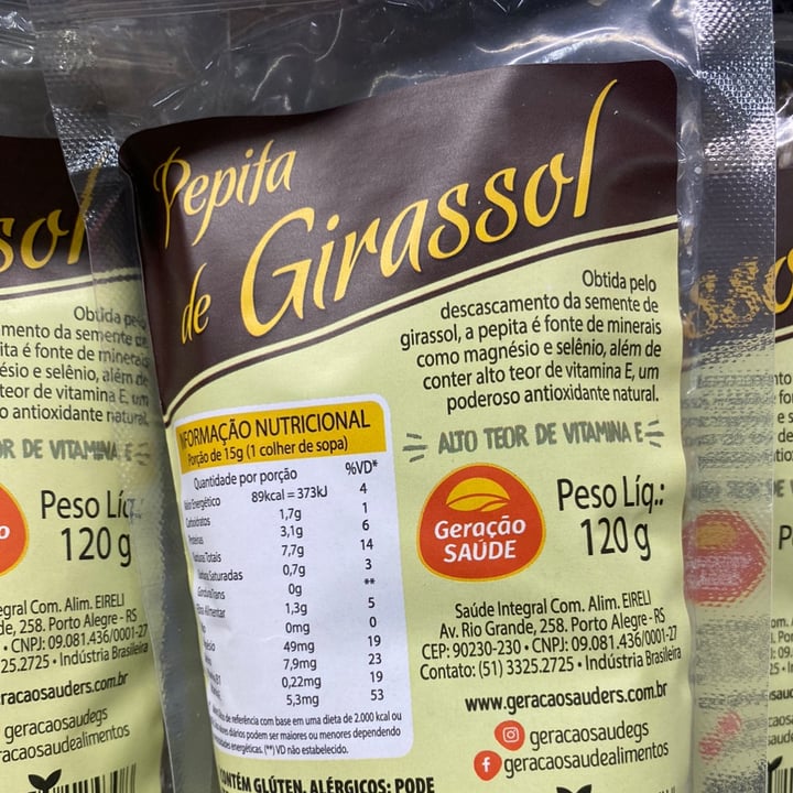 review photo of Geração Saúde Pepita de girassol shared by @maryanamatinez on 21 Nov 2021 - review