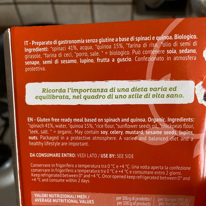 review photo of Germinal Bio Burger spinaci & Quinoa shared by @vanessameglioli on 28 Sep 2022 - review
