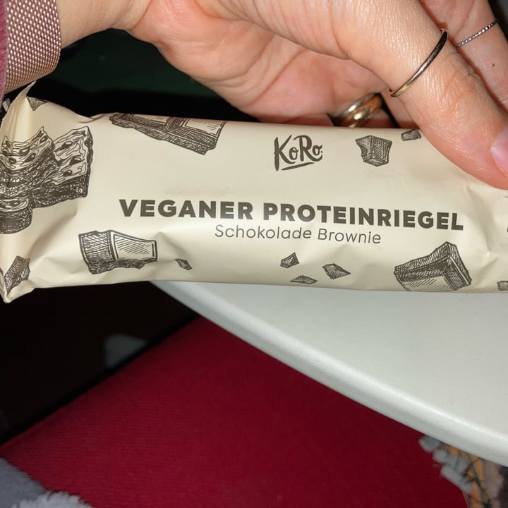 photo of Koro Veganer Proteinriegel (Schokolade Brownie) shared by @robyrebo on  04 Dec 2021 - review