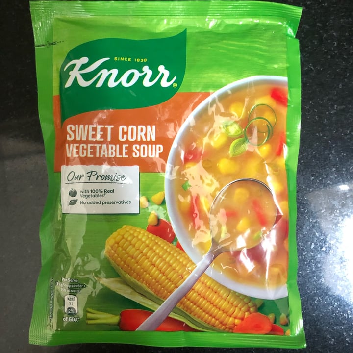 photo of Knorr Knorr Classic Vegetable Soup - Sweet Corn shared by @vegankaran on  20 Jan 2022 - review