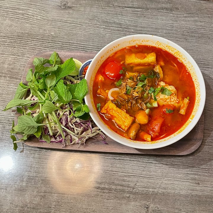 photo of (Vegan Food Garden Grove) Inner Peace Cafe Bun Rieu shared by @katfrench on  04 Oct 2021 - review