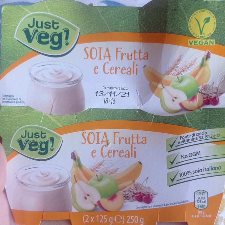 photo of Just Veg! (ALDI Italy) Yogurt soia frutta e cereali shared by @moonray on  18 Oct 2021 - review