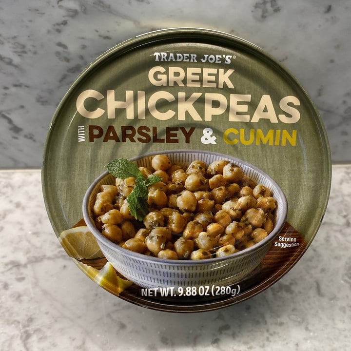 photo of Trader Joe's Greek Chickpeas With Parsley & Cumin shared by @kassyttime on  02 Jun 2021 - review