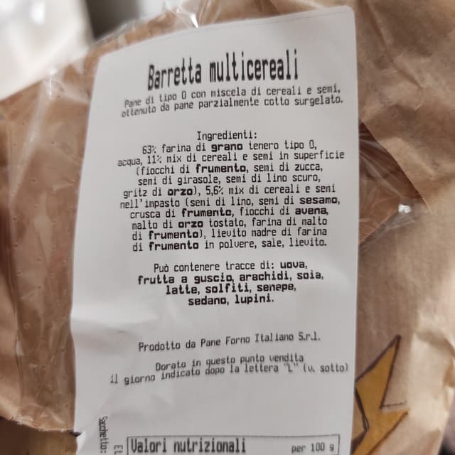 Photo of the dish “Barretta Multicereali”