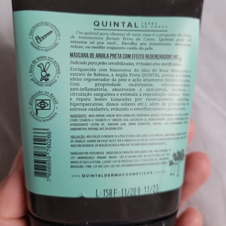 review photo of Quintal Dermocosméticos Argila Preta shared by @jenys on 04 May 2022 - review