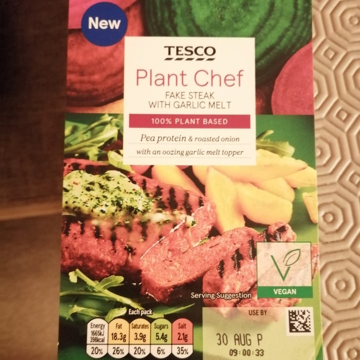 photo of Tesco Plant Chef Fake Steak With Garlic Butter shared by @mamabike on  26 Aug 2020 - review