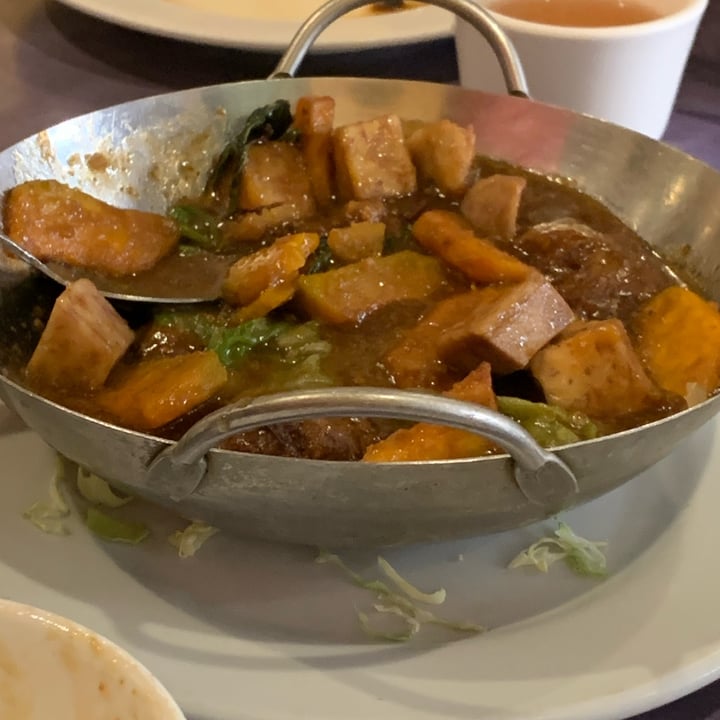 photo of Enjoy Vegetarian Restaurant Taro, Lamb w/ Pumpkin and Satay Sauce shared by @veghui on  08 Jan 2022 - review