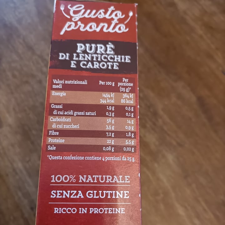 photo of Gusto pronto Purè di lenticchie e carote shared by @maka89 on  27 Jan 2022 - review