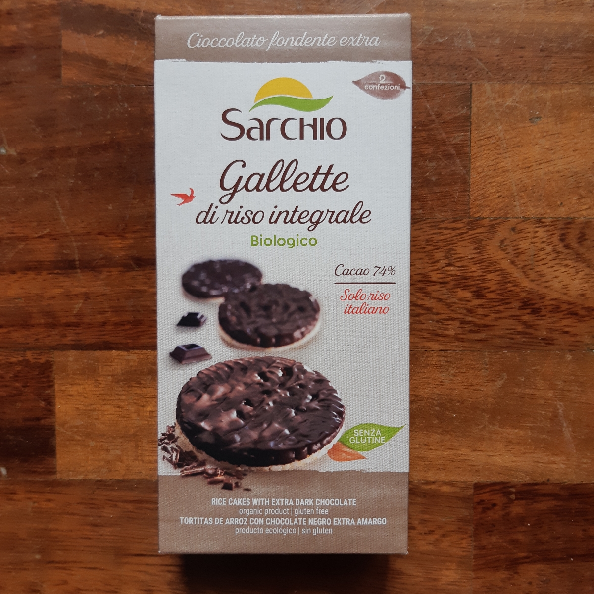 Gallette Riso Gallette di Riso Integrale con Biologico Cacao 74% from Sarchio - Vegan ...