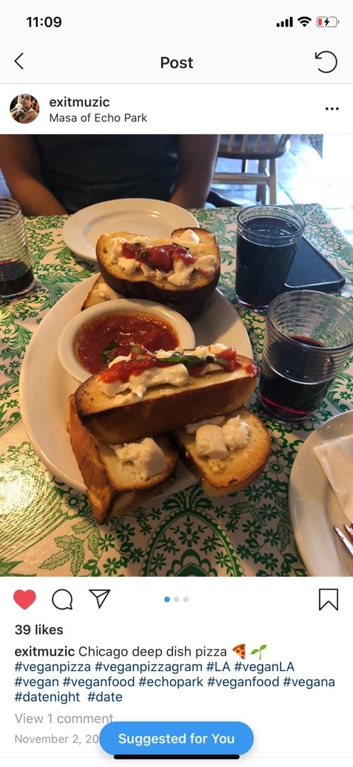 photo of Masa of Echo Park Bakery & Cafe Vegan Garlic Bread shared by @migumillan01 on  22 Jan 2020 - review