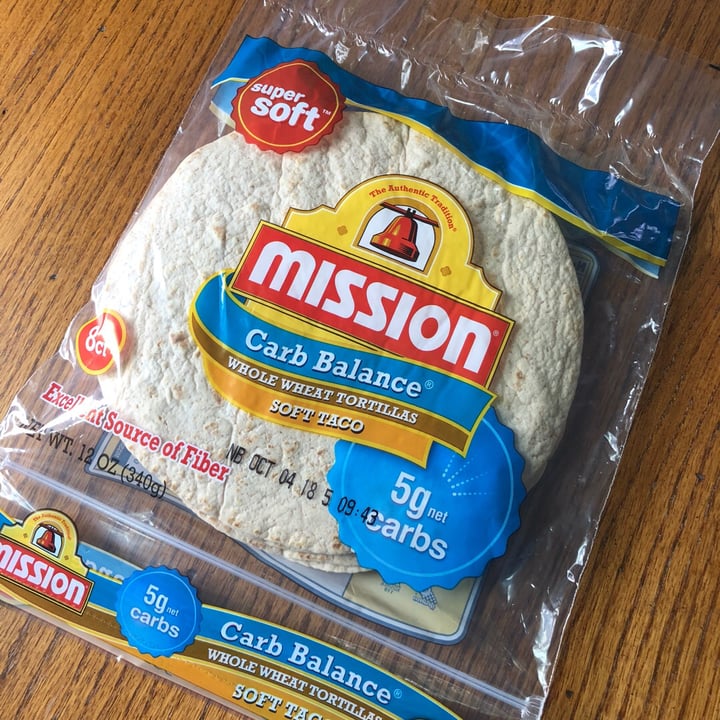 photo of Mission Foods Carb Balance Fajita Whole Wheat Tortillas shared by @stphsmth on  22 Sep 2018 - review