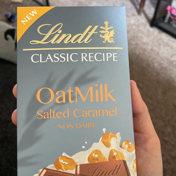 photo of Lindt Vegan Salted Caramel Oat Based Chocolate shared by @katlynnnn on  11 Sep 2022 - review
