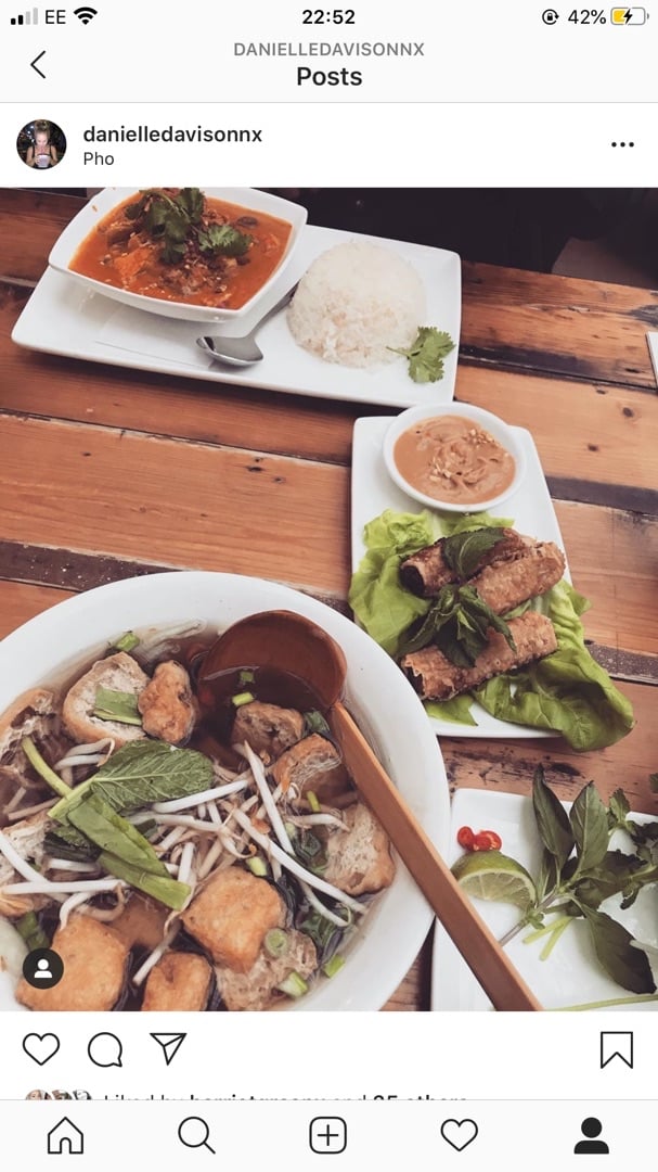 photo of Pho Vietnamese noodle soup Tofu & button mushrooms Phở chay shared by @deedavison on  13 Jan 2020 - review