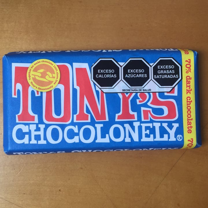 photo of Tony’s Chocolonely 70% Dark Chocolate Bar shared by @zullybee on  27 May 2021 - review