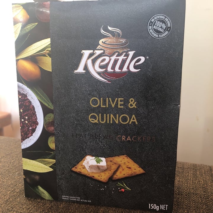 photo of Kettle chips Olive & Quinoa Flat Bread Crackers shared by @lolazmama on  09 Apr 2022 - review