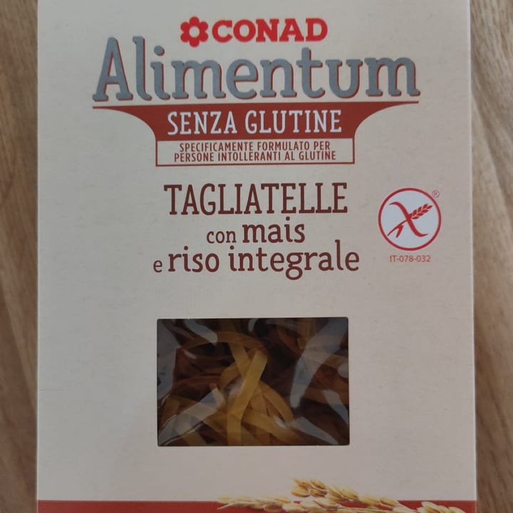 photo of Conad alimentum Tagliatelle con mais e riso integrale shared by @irebo02 on  29 Mar 2022 - review