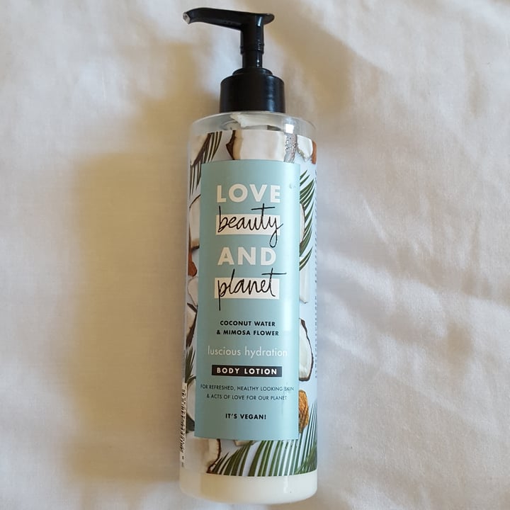 photo of Love Beauty and Planet Coconut Water & Mimosa Flower Body Lotion shared by @theknackeredvegan on  02 May 2020 - review