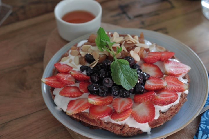photo of MOTION Cafe Protein Waffles shared by @baliveganguide on  08 Jul 2018 - review