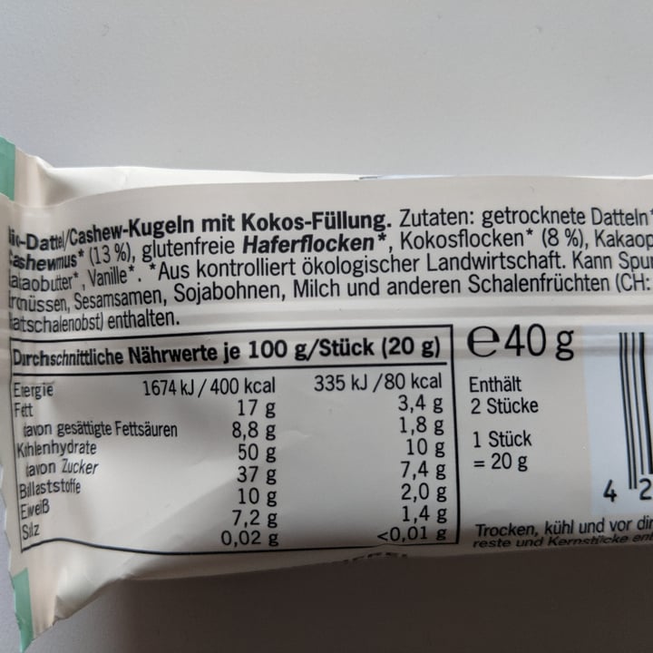 photo of Foodloose Cashew Butter Bites - Kokos shared by @esclaire on  15 Jan 2022 - review