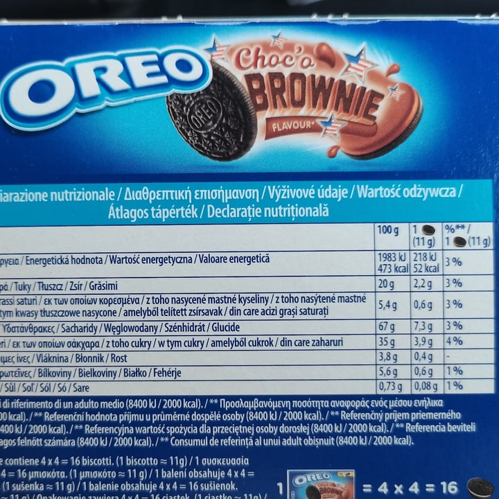 photo of  Mondelēz International Oreo Choco Brownie shared by @giuuuls on  27 Jun 2022 - review