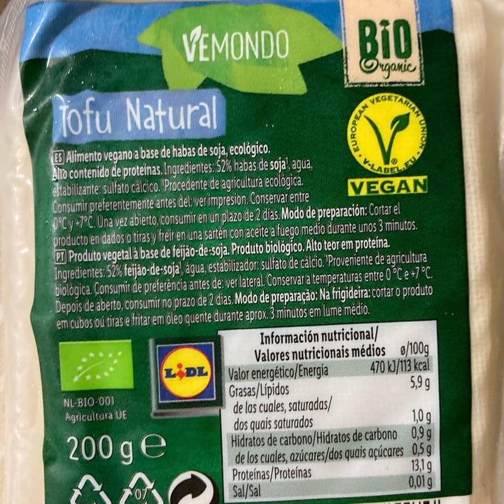 photo of Vemondo  Tofu natural shared by @str3q on  21 Aug 2022 - review