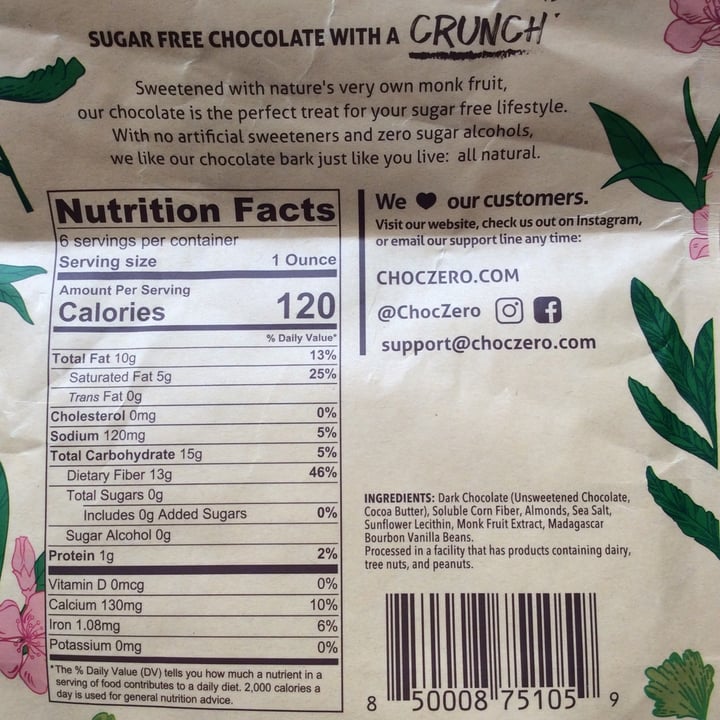 photo of Choc Zero Keto Bark Almonds shared by @mol on  17 Feb 2021 - review