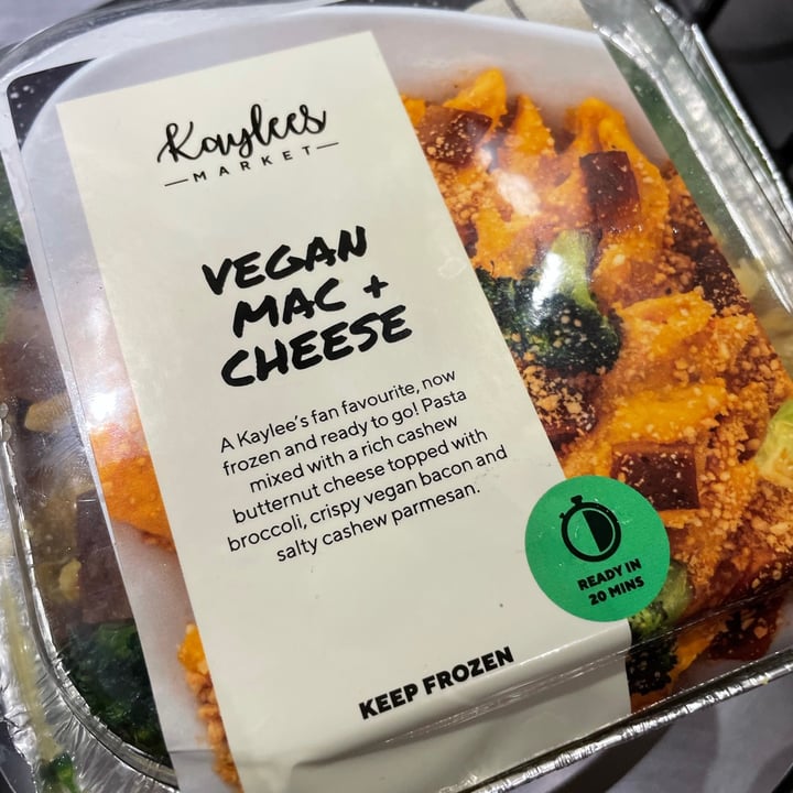 photo of Kaylees market Vegan Mac + Cheese shared by @sarahjeggle on  21 Sep 2021 - review