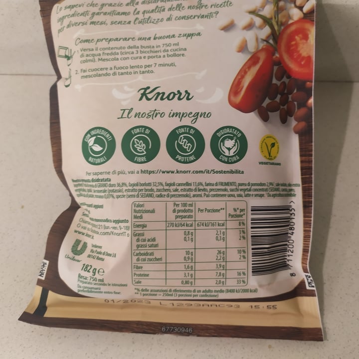 photo of Knorr Pasta e fagioli shared by @kiazina98 on  12 Apr 2022 - review