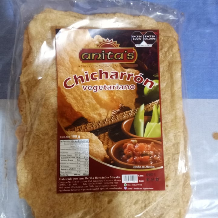 photo of Anita's productos vegetarianos Chicharrón shared by @vantedelions on  01 Feb 2022 - review