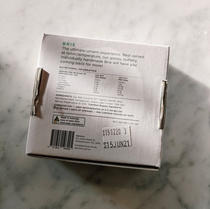 photo of Damona Brie shared by @mon19 on  25 Jan 2021 - review
