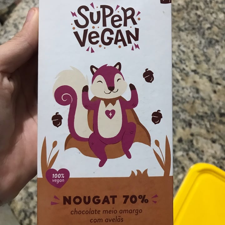photo of Super Vegan Barra de chocolate - Nougat 70% shared by @gabriella18 on  02 May 2022 - review
