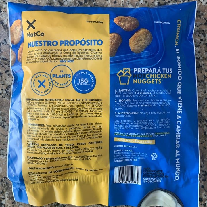 photo of NotCo Not Chicken Nuggets shared by @jacquelinechaves on  12 Mar 2022 - review