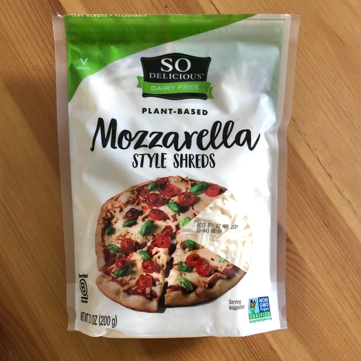 photo of So Delicious Dairy Free Mozzarella Flavored Shreds shared by @aqualing on  09 Feb 2021 - review