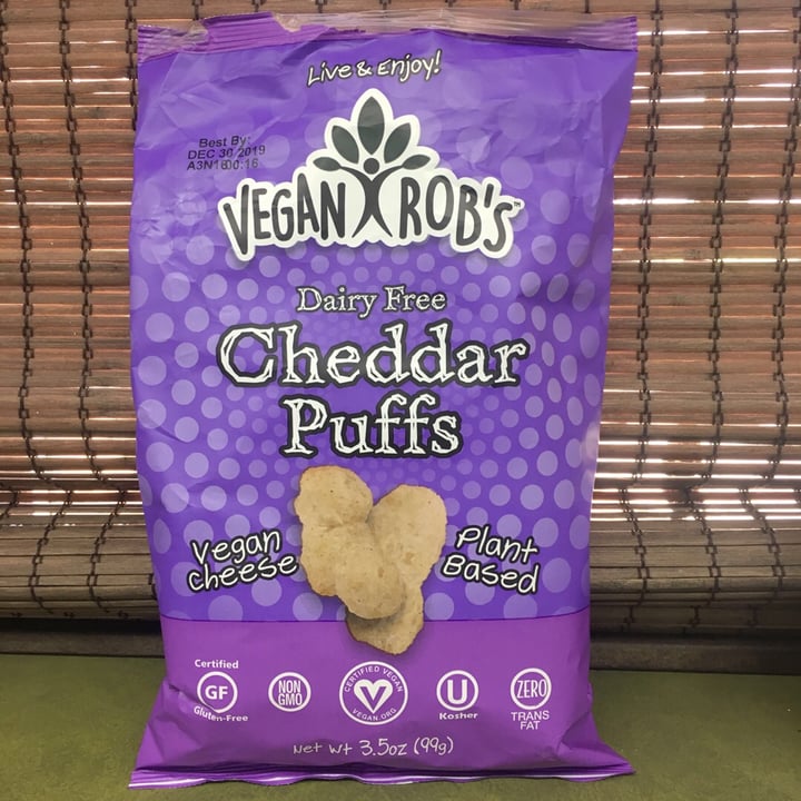 review photo of Vegan Rob's Cheddar Puffs shared by @brittybird on 24 May 2019 - review