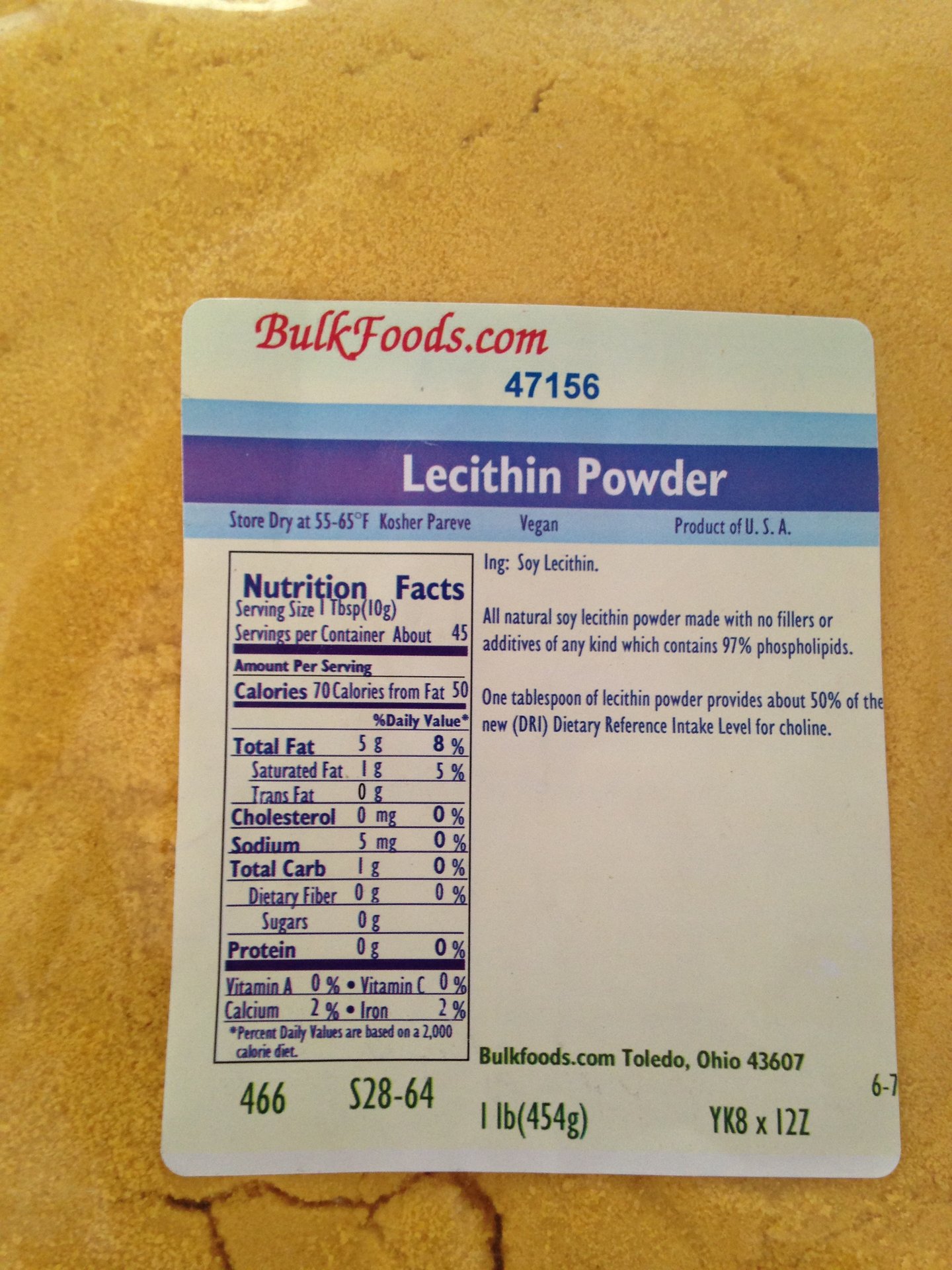 Bulk Foods Soy Lecithin Powder Reviews abillion