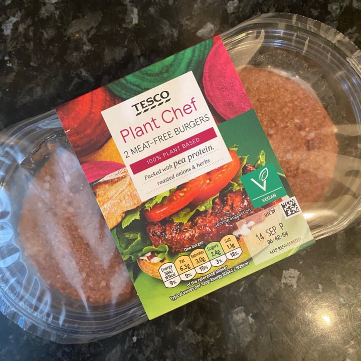 photo of Tesco Plant Chef Meat-Free Burgers shared by @nataliaelef on  28 Sep 2020 - review