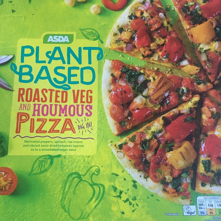 photo of ASDA Asda plant based roasted veg and humous pizza shared by @jameela on  26 Mar 2021 - review