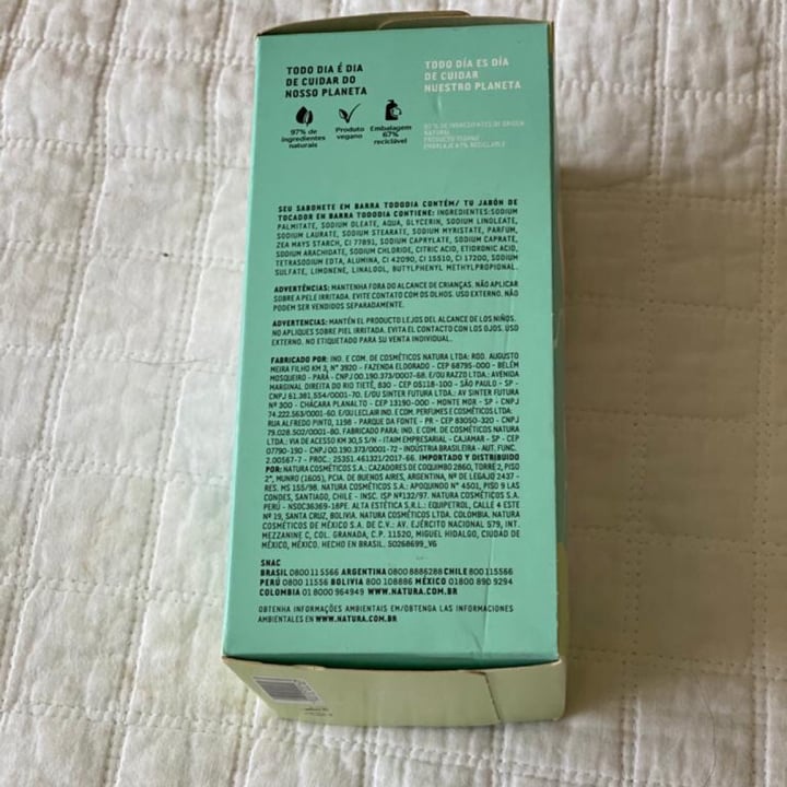 review photo of Natura Sabonete em Barra Puro Vegetal shared by @anamayuocj on 06 Sep 2020 - review