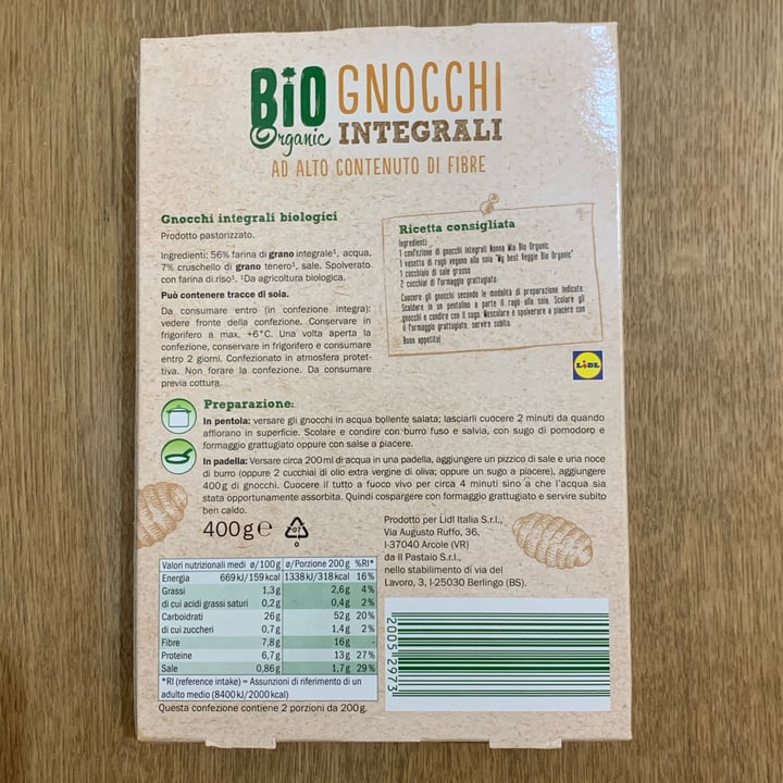 photo of Nonna mia Bio gnocchi integrali shared by @carola1fo on  26 Jan 2022 - review