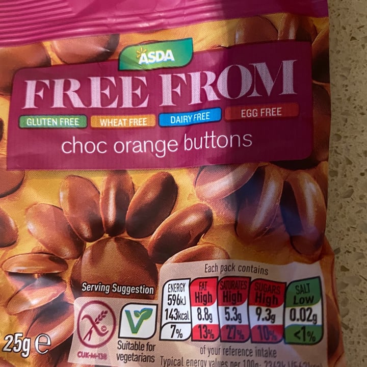 photo of ASDA Asda Free From Chocolate Buttons shared by @lizkarakus on  11 May 2020 - review