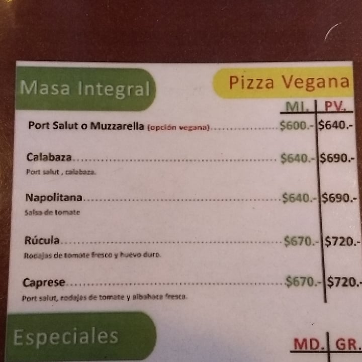 photo of El Nuevo Hornito Pizza de Muzzarella Vegana shared by @kndyd on  19 Dec 2020 - review