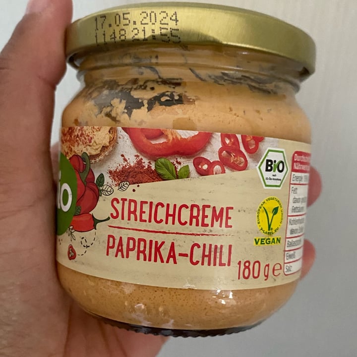 photo of dmBio Streichcreme Paprika - Chili shared by @shuggerlee on  10 Sep 2022 - review